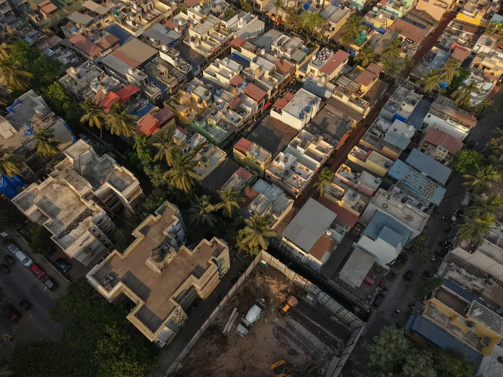 Salavakkam plotted development near Chennai, aerial view
